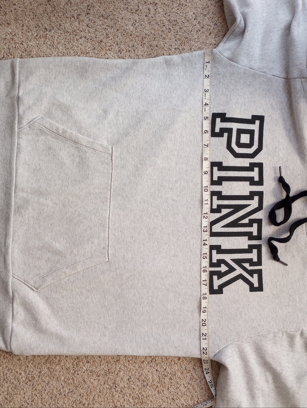 Pink Victoria's Secret Grey Hoodie - Picture 3 of 7